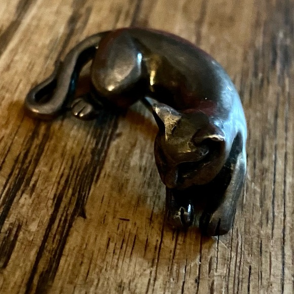 Sterling Silver Cat Pin/Brooch - Picture 2 of 6
